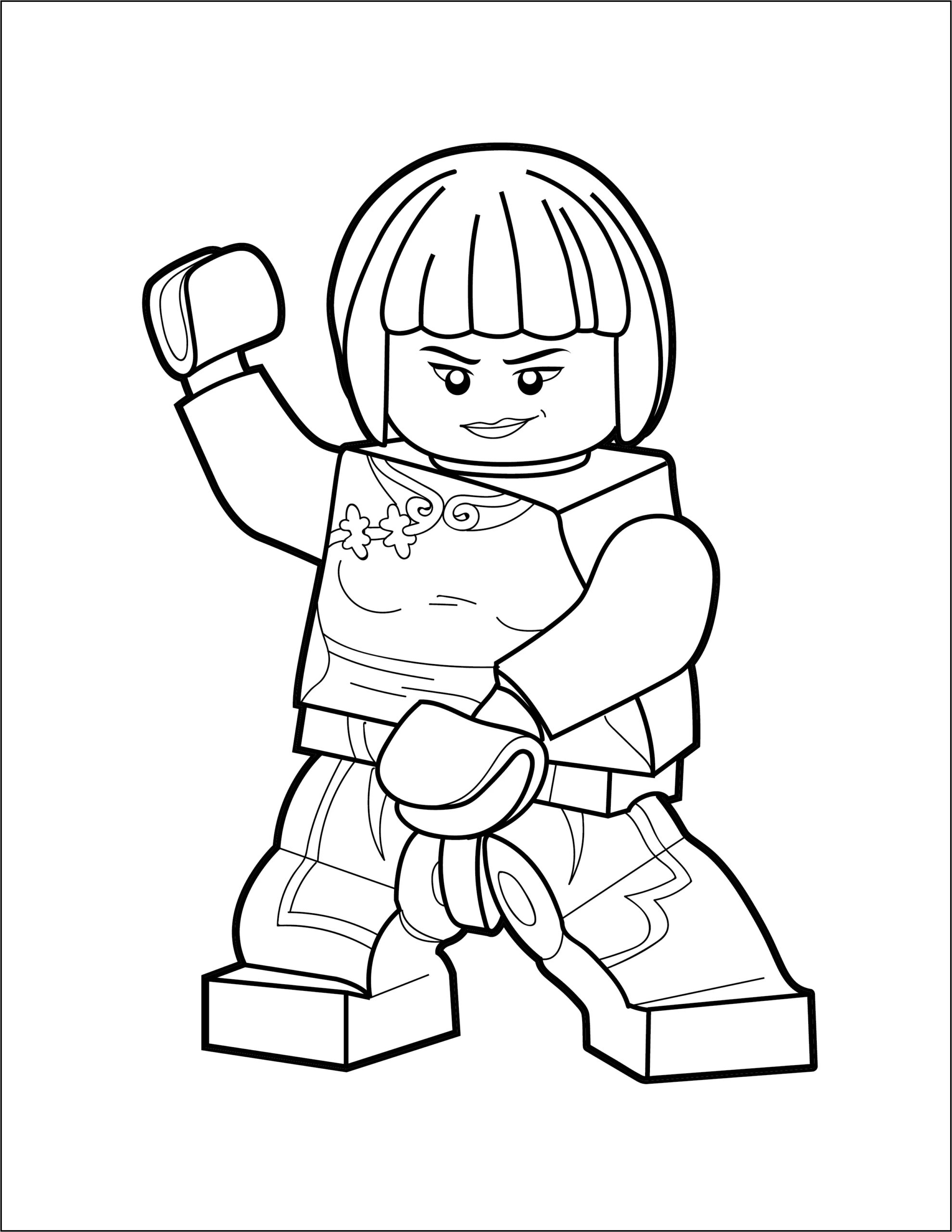 LEGO Ninjago Coloring Page Nya The Brick Show