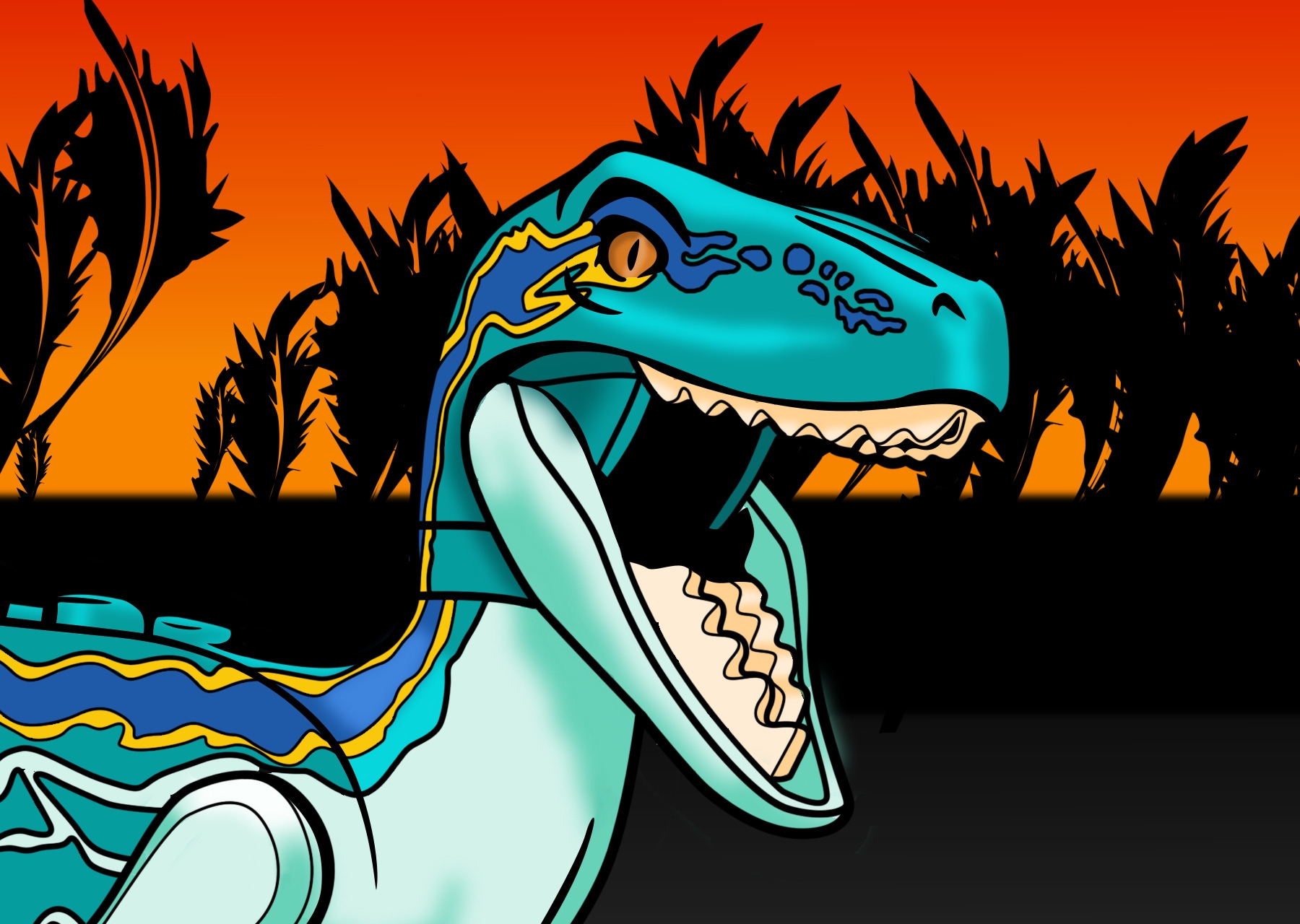 LEGO Velociraptor Coloring Page Unofficial True North Bricks