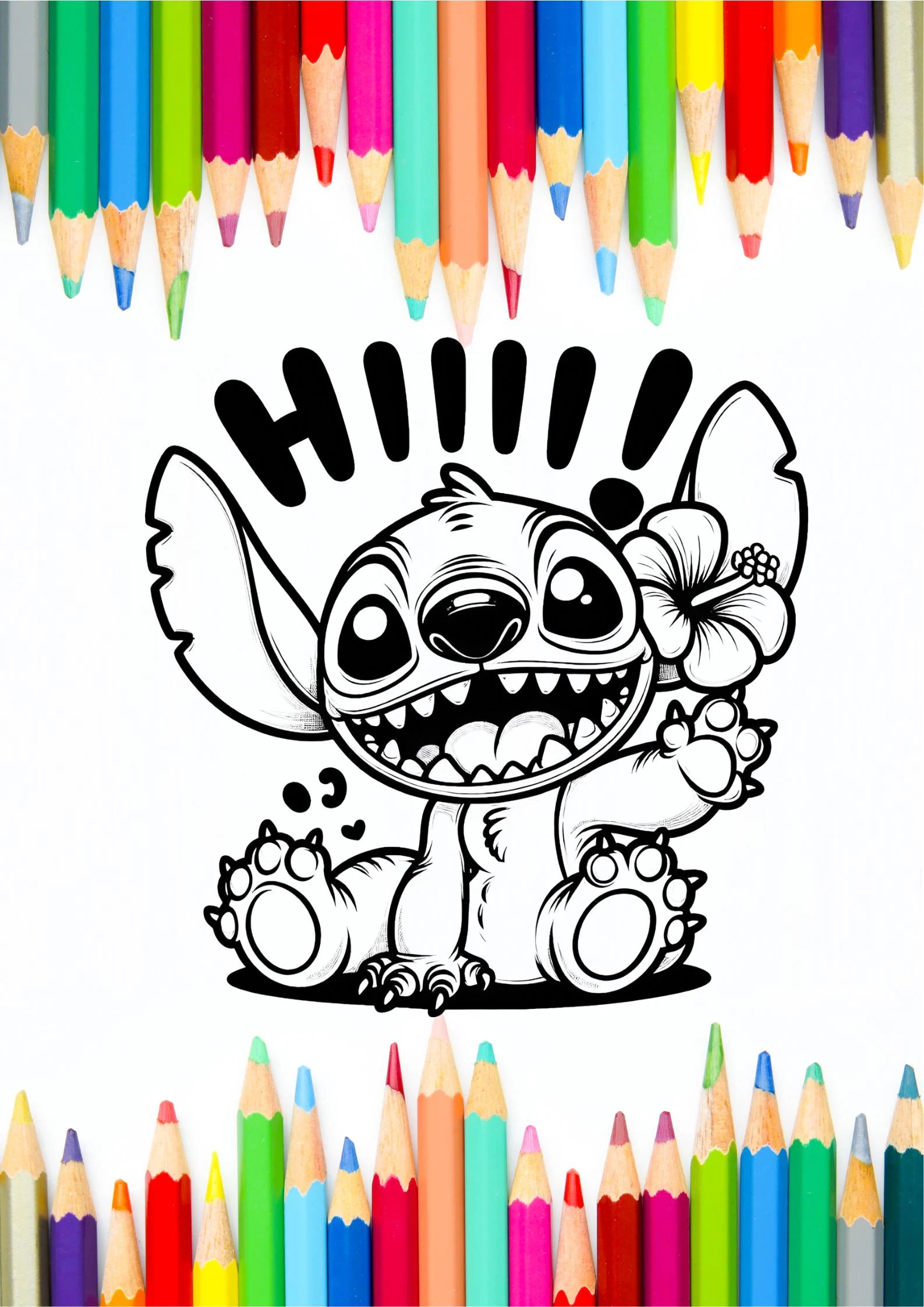 Cute Disney Stitch Coloring Pages