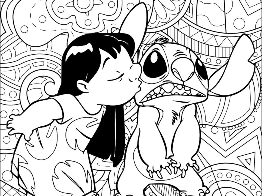 Lilo And Stitch Disney Coloring Pages With Complex Background Return To Childhood Coloring Pages