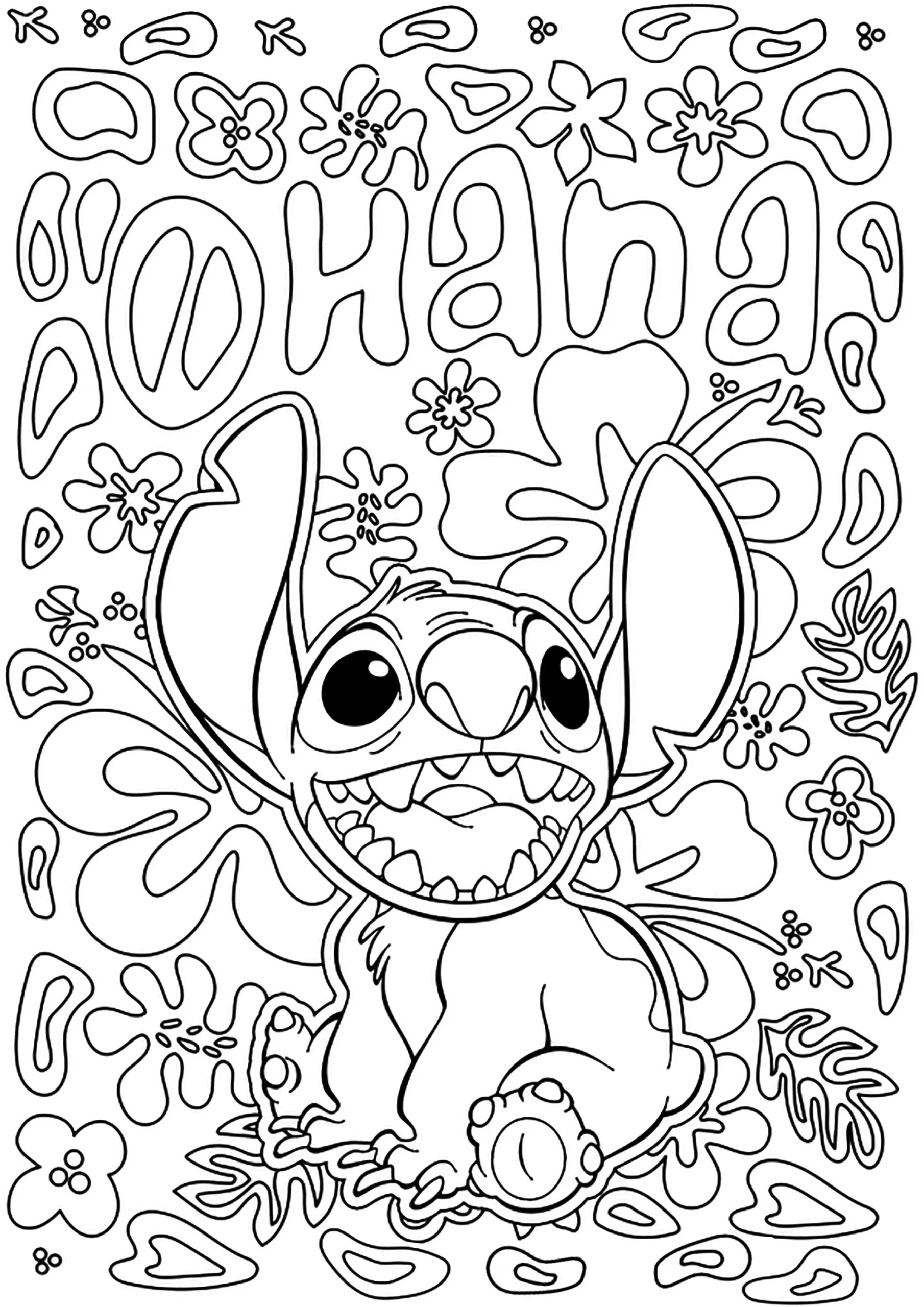 Lilo And Stitch Disney With The Text Ohana Return To Childhood Coloring Pages Lilo And Stitch Disney With The Text Ohana Return To Childhood Coloring Pages