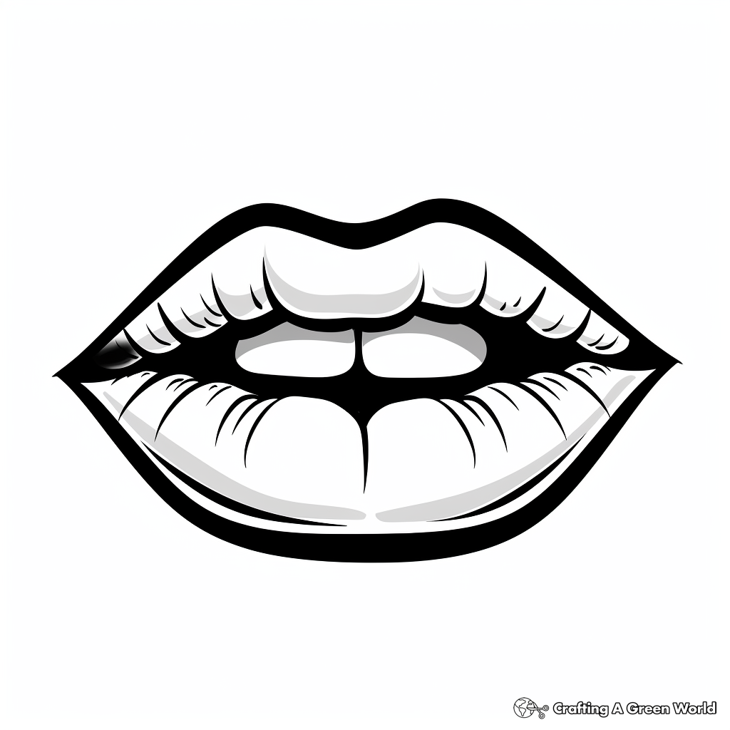 Lips Coloring Pages Free Printable 