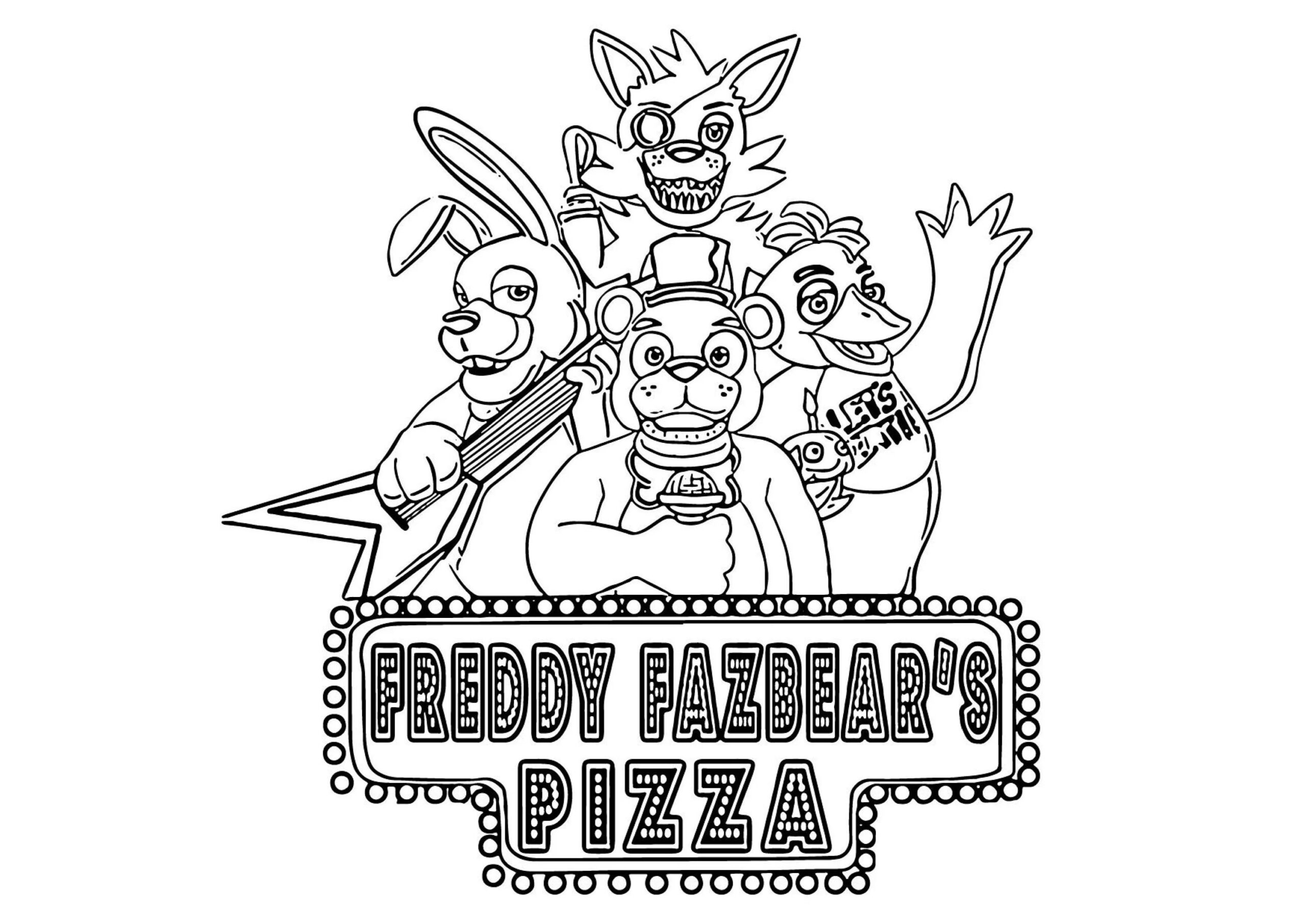 Five Nights At Freddy's M Angle Coloring Pages