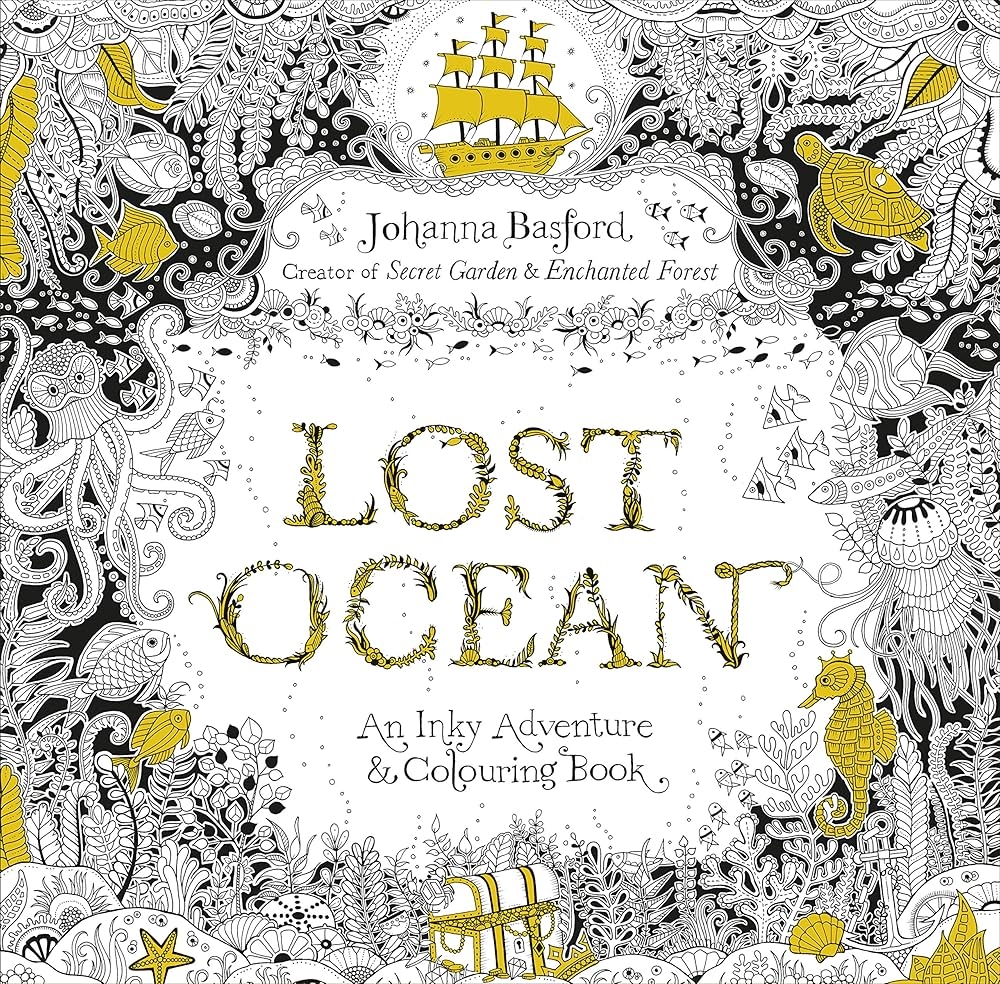 Lost Ocean Inky Adventure Colouring Bk Johanna Basford 9780800720629 Amazon Books