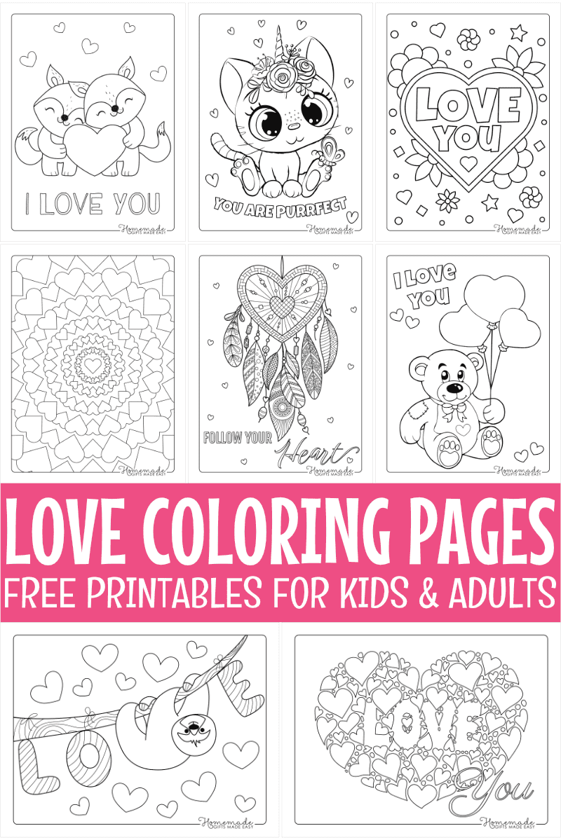 Free Printable Love Coloring Pages For Adults