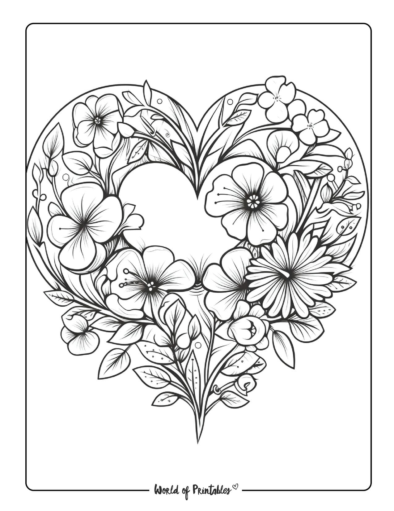 Love Coloring Pages World Of Printables