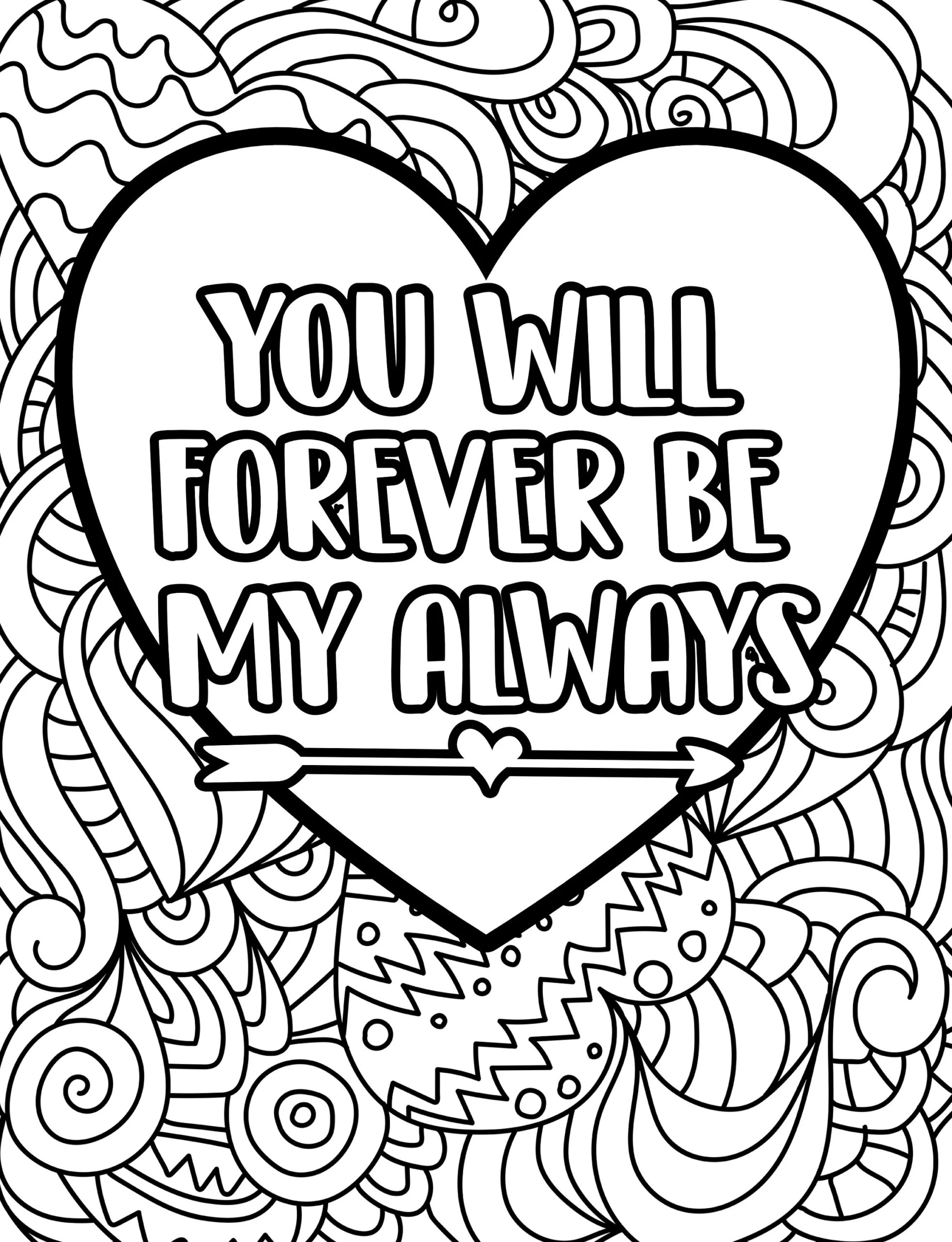 Love Quotes Coloring Pages Perfect For Valentine s Day Instant Download Etsy Sweden