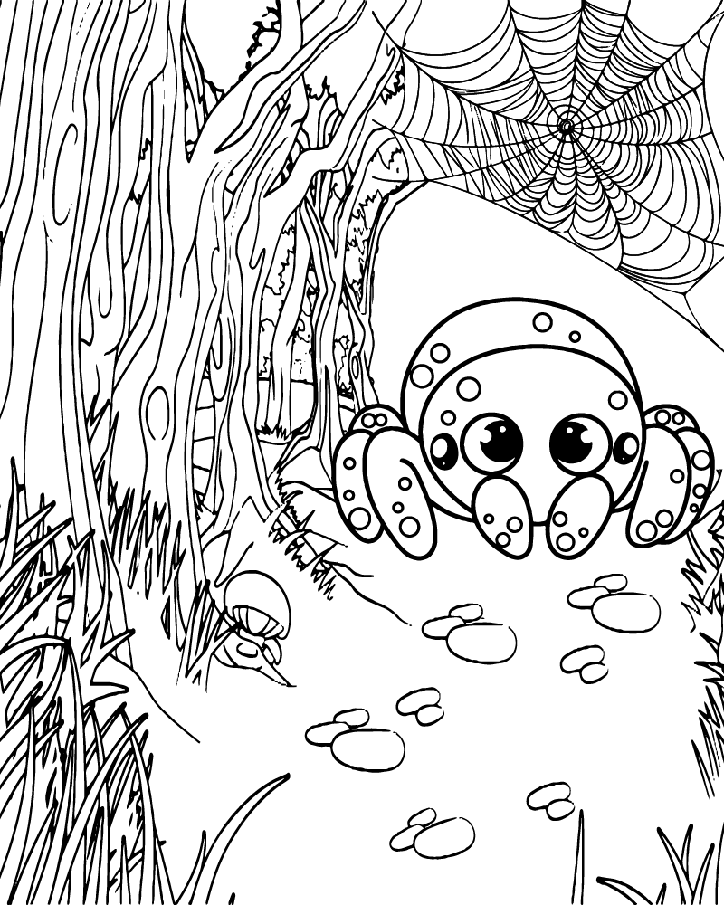 Lucas The Spider And Friends Coloring Page For Kids