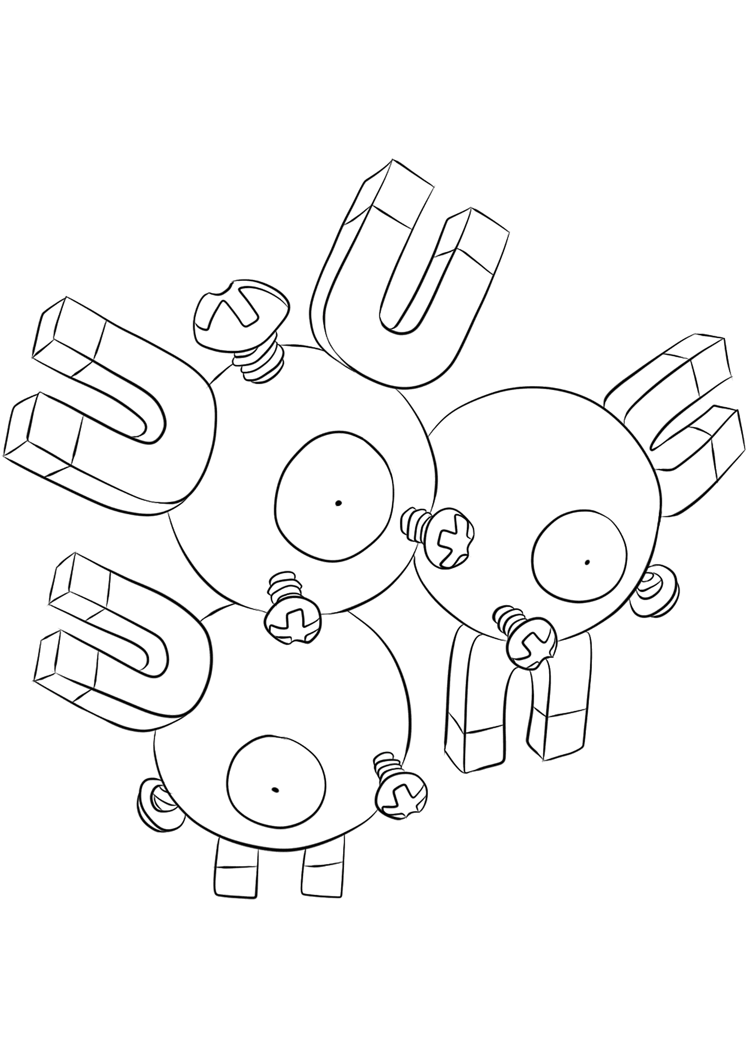 Magneton No 82 Pokemon Generation I Pokemon Coloring Pages