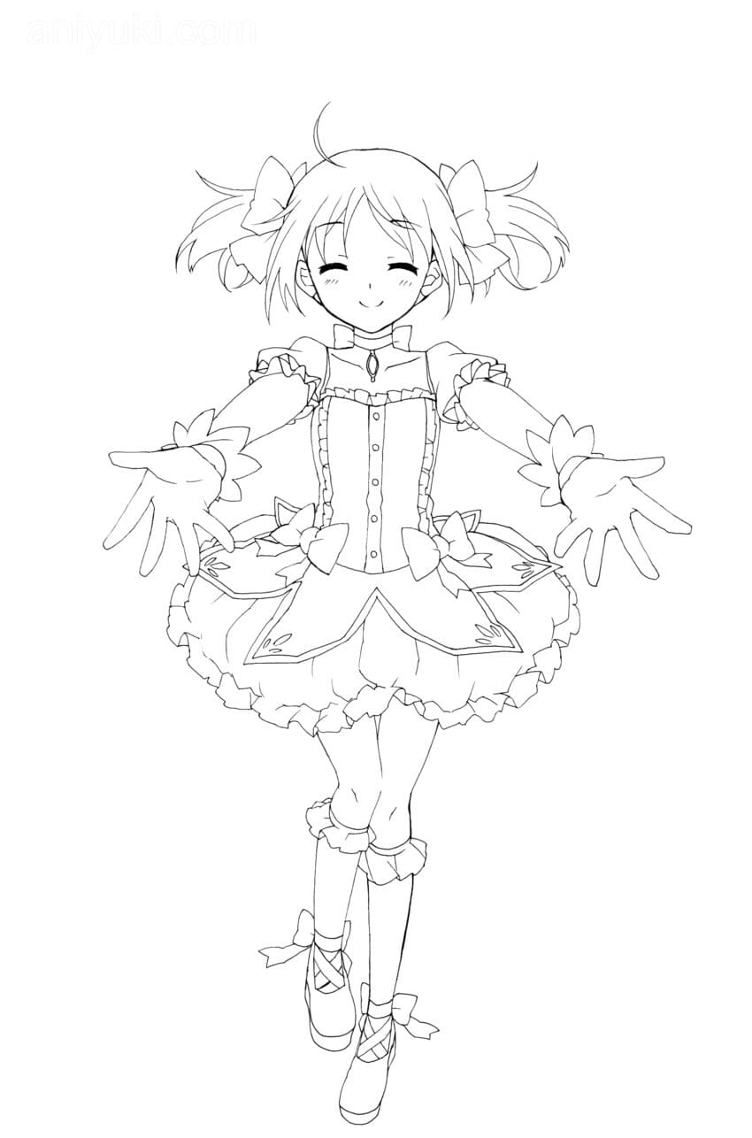 Magical Girl Anime Coloring Pages