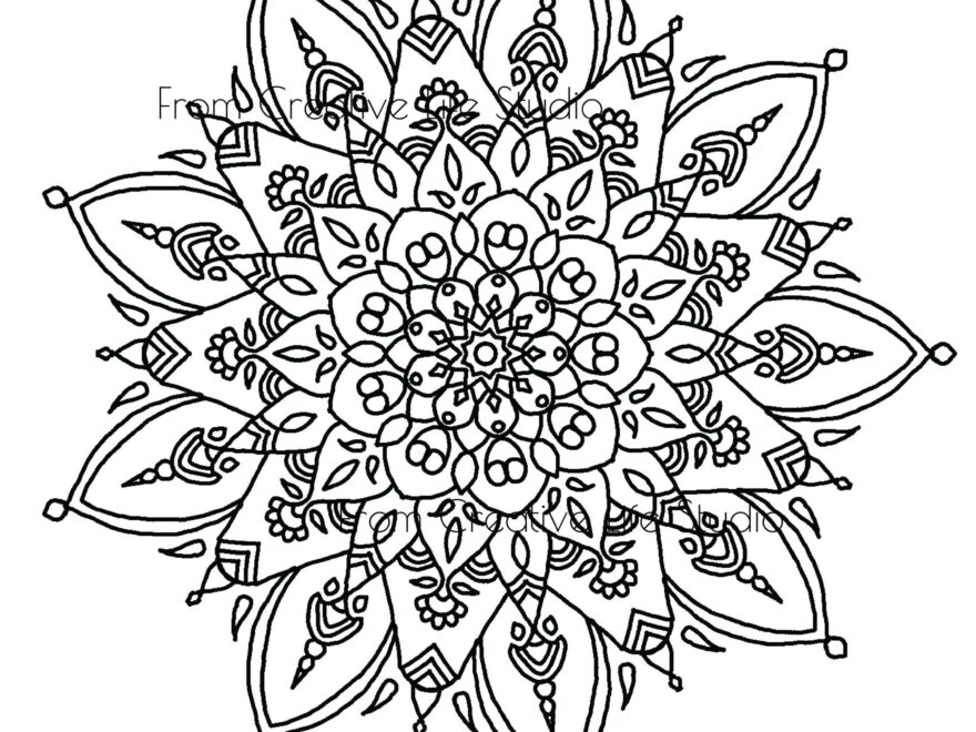 Mandala Holiday Adult Coloring Page Creative Life Studio