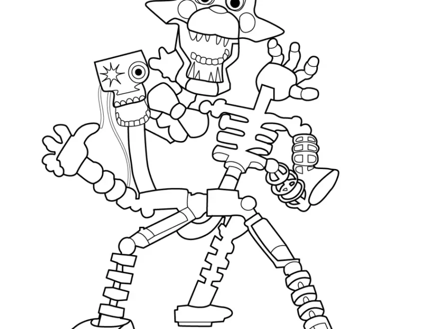 Mangle FNAF Coloring Page For Kids Free Five Nights At Freddy s Printable Coloring Pages Online For Kids ColoringPages101 Coloring Pages For Kids