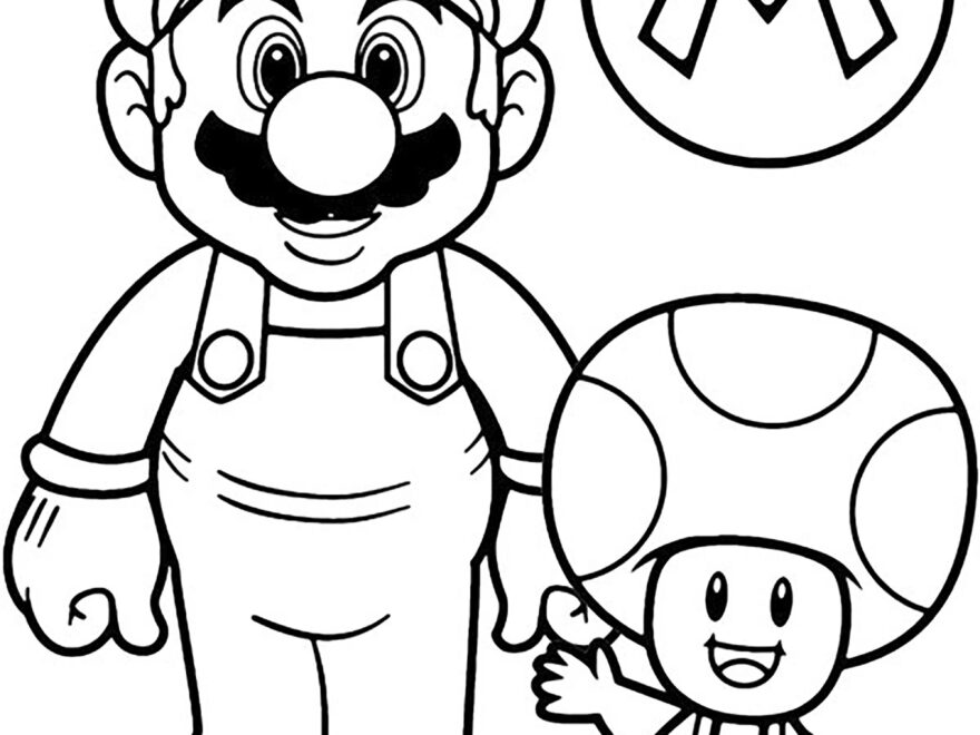 Mario And Toad Super Mario Bros Coloring Pages