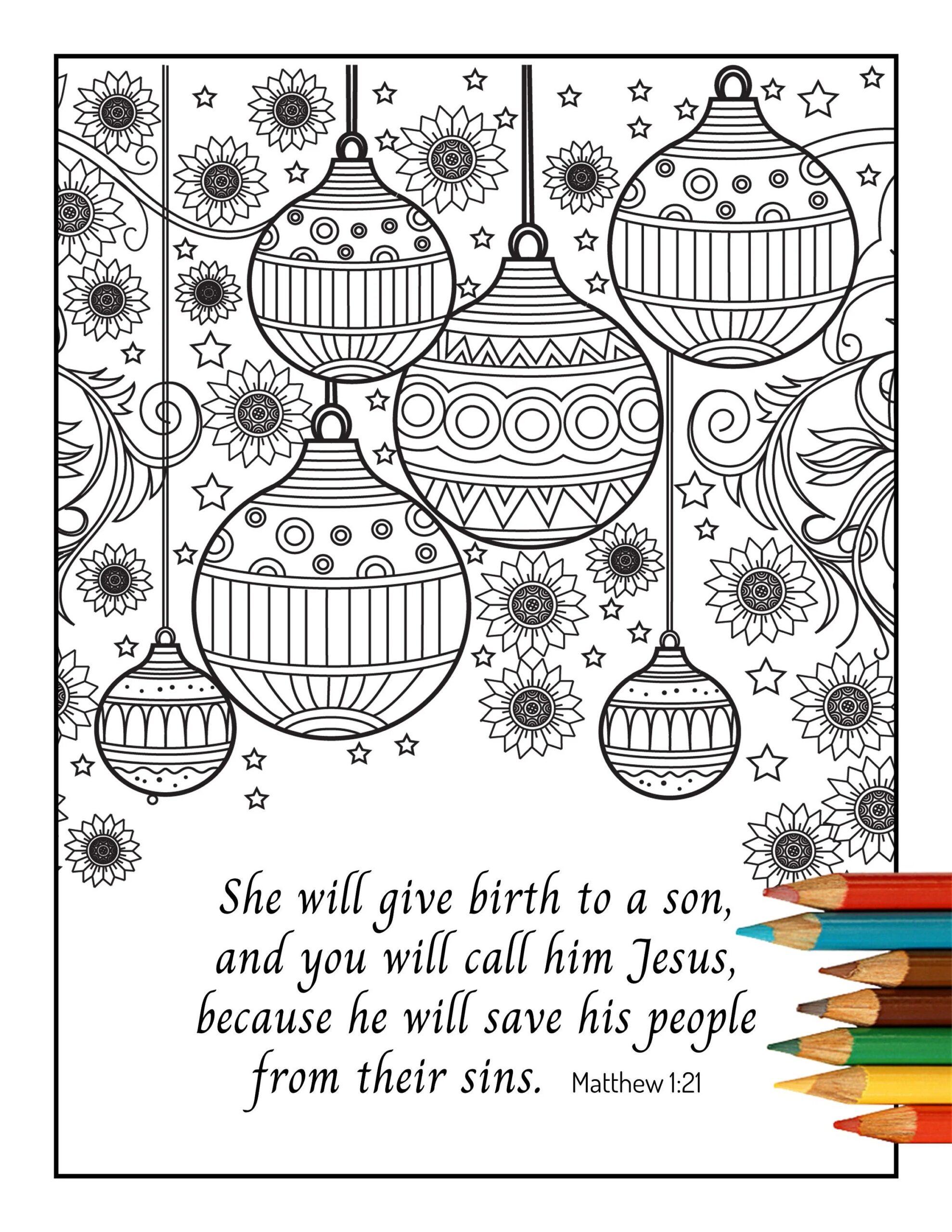 Christmas Bible Coloring Pages