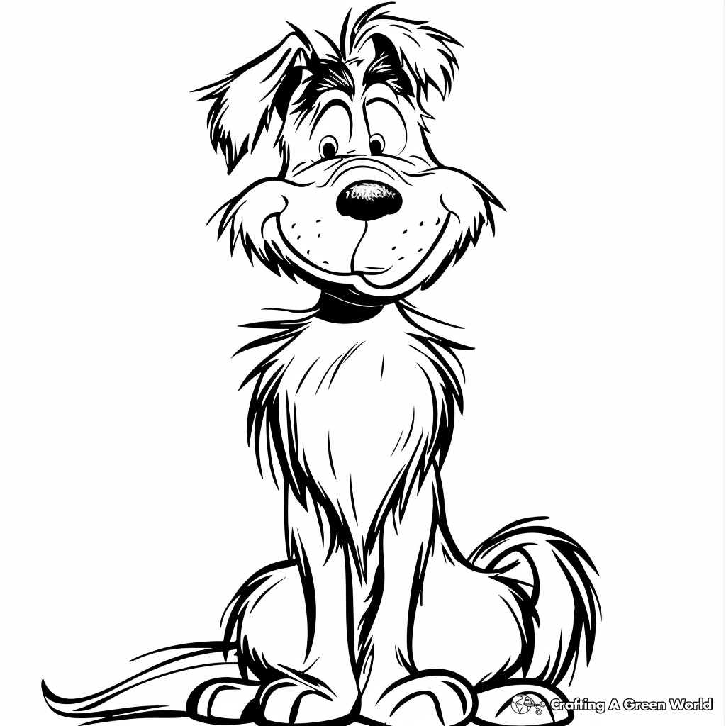 Max The Dog From The Grinch Coloring Pages Free Printable 