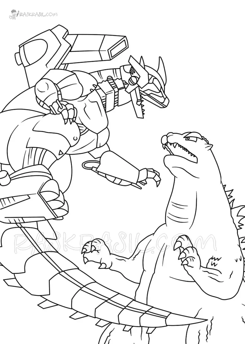 Evil Godzilla Coloring Pages