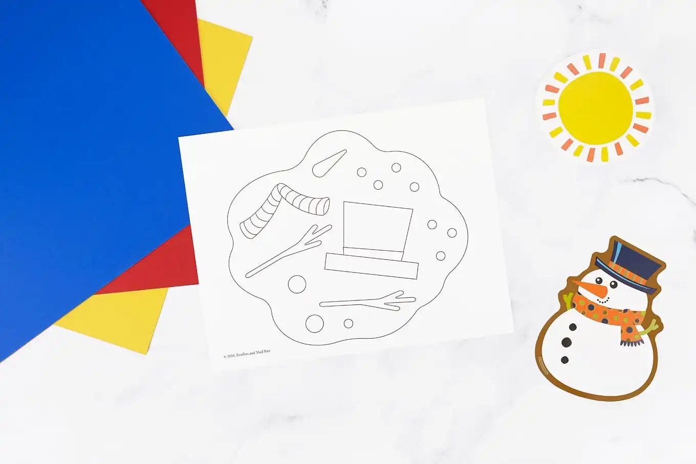 Melting Snowman Coloring Page Fireflies And Mud Pies