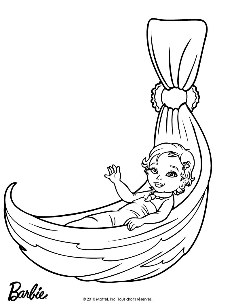 Merliah Baby Mermaid Coloring Pages Hellokids