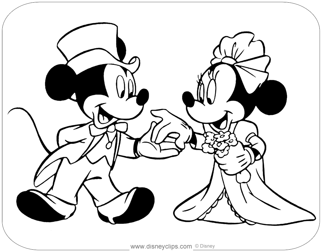 Mickey And Minnie Mouse Coloring Pages 2 Disneyclips