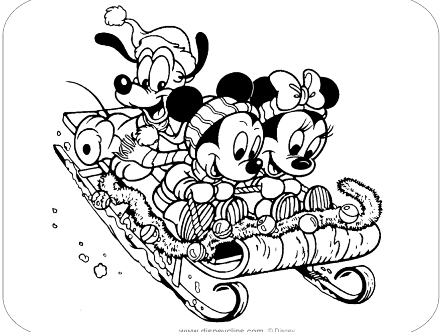 Mickey Mouse Friends Christmas Coloring Pages Disneyclips