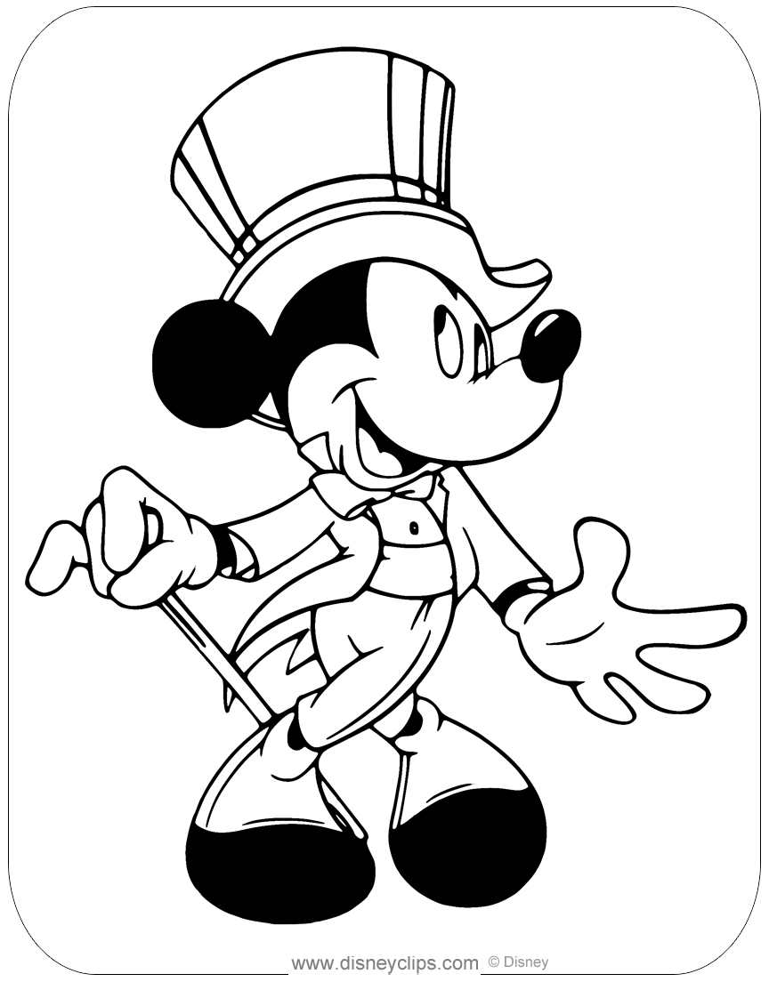 Mickey Mouse Special Events Coloring Pages Disneyclips