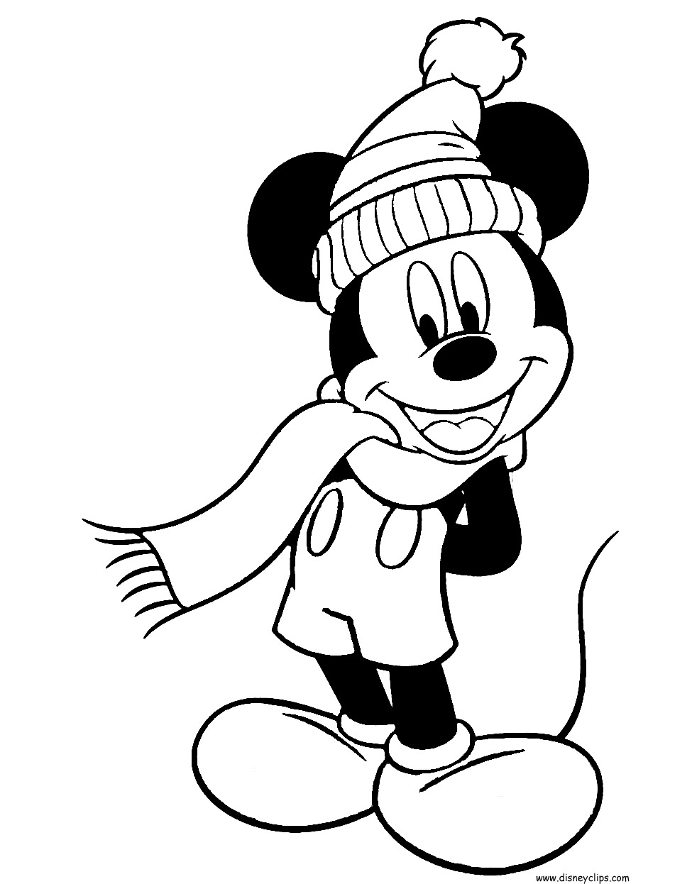 Mickey Mouse Winter Coloring Pages Disneyclips