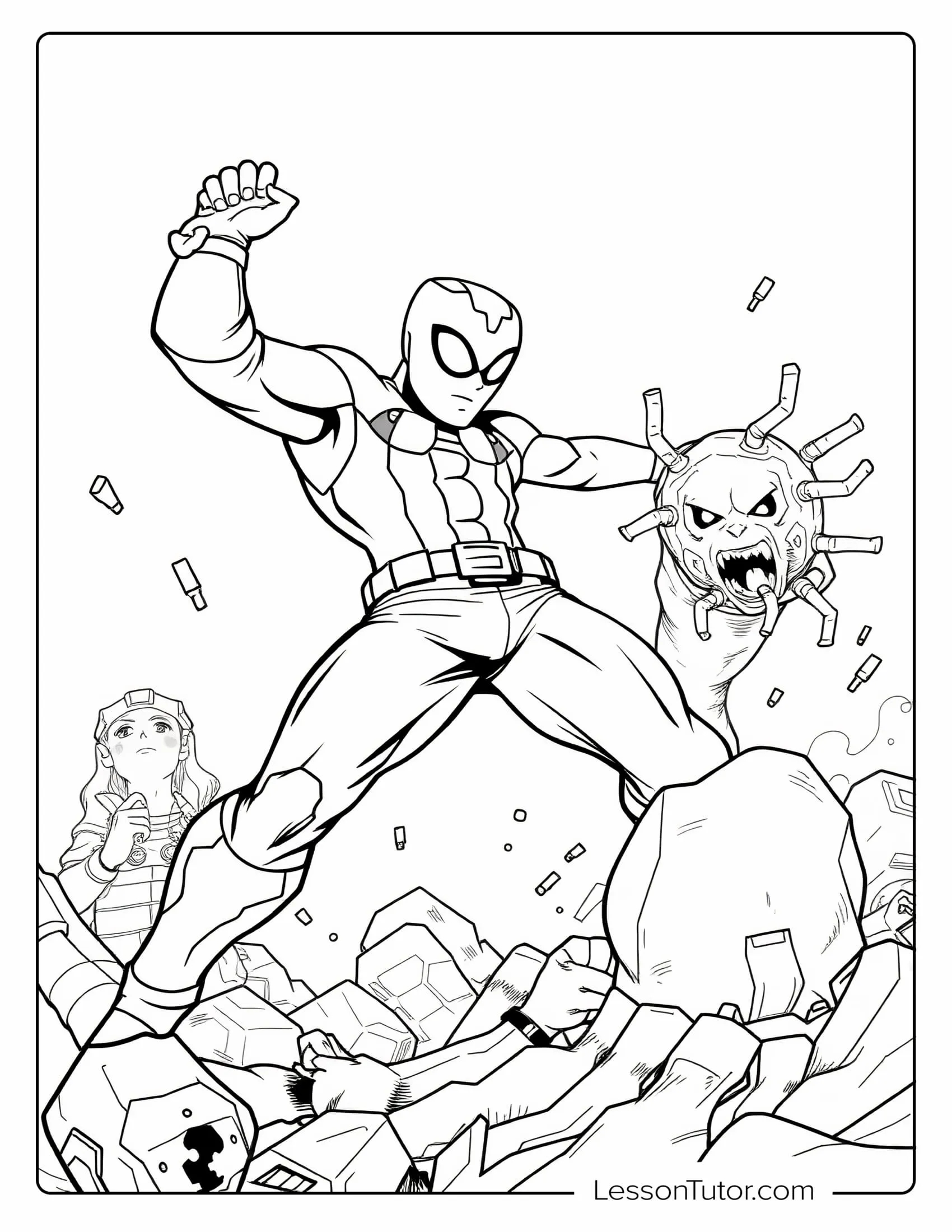 Miles Morales Coloring Pages Lesson Tutor