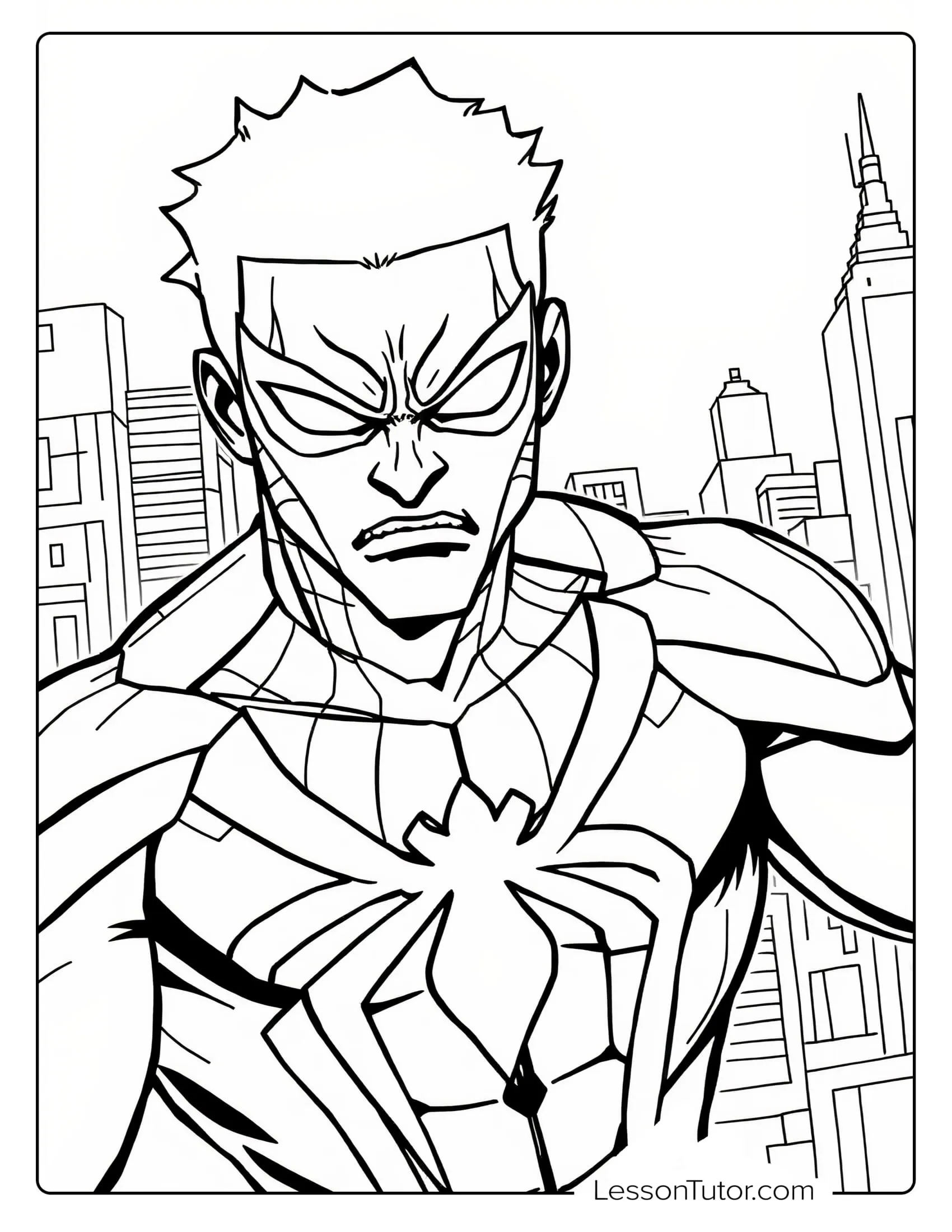 Miles Morales Coloring Pages Lesson Tutor