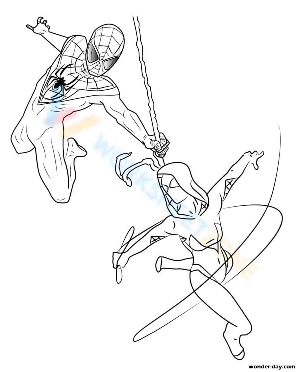 Miles Morales Coloring Pages Printables Worksheetzone Coloring