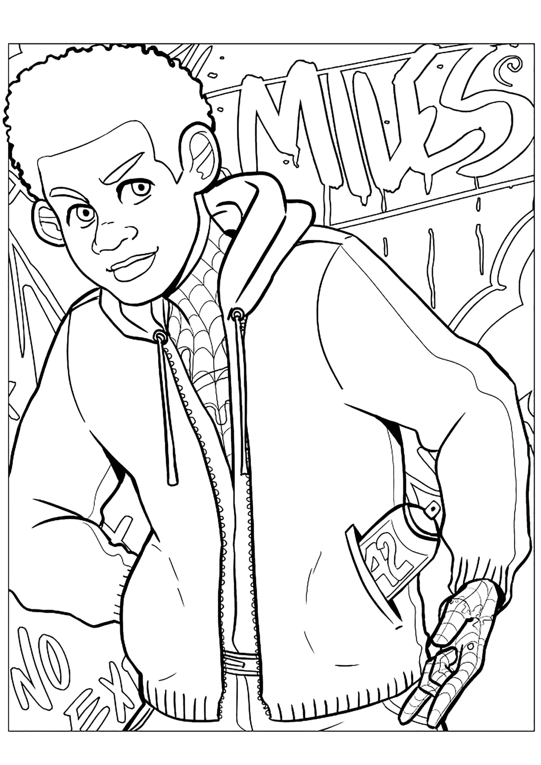 Spider-Man Miles Coloring Pages Printable