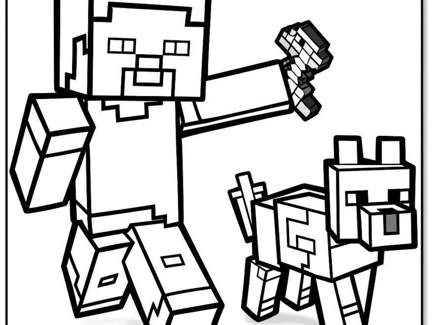 Minecraft Steve Coloring Pages Free Printable