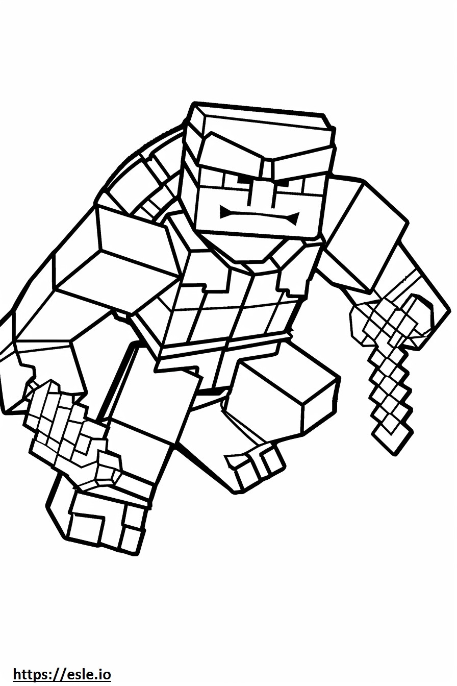 Minecraft Turtle Coloring Sheet
