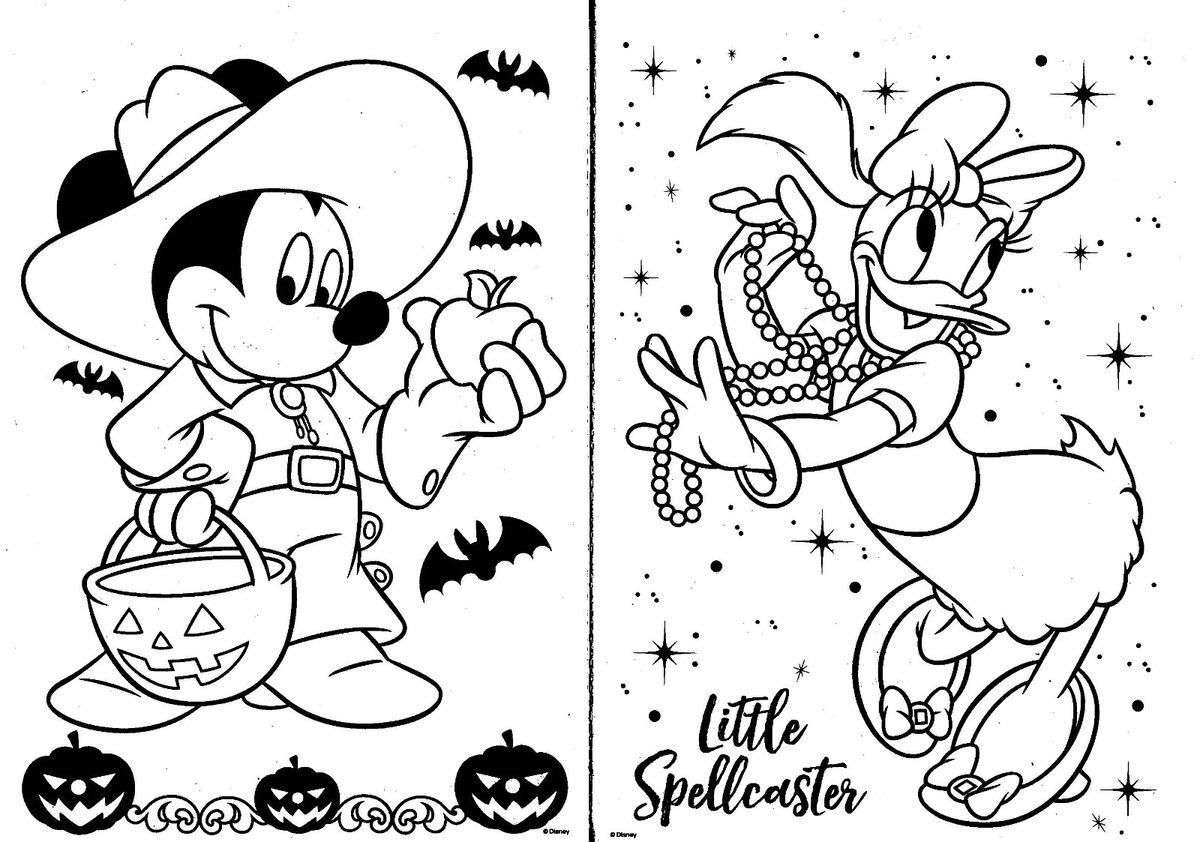 Minnie Mouse Halloween Coloring Pages