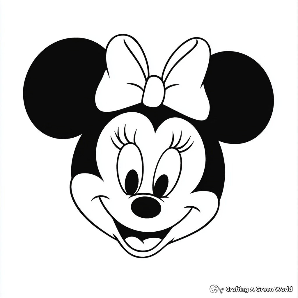 Classic Minnie Mouse Coloring Pages