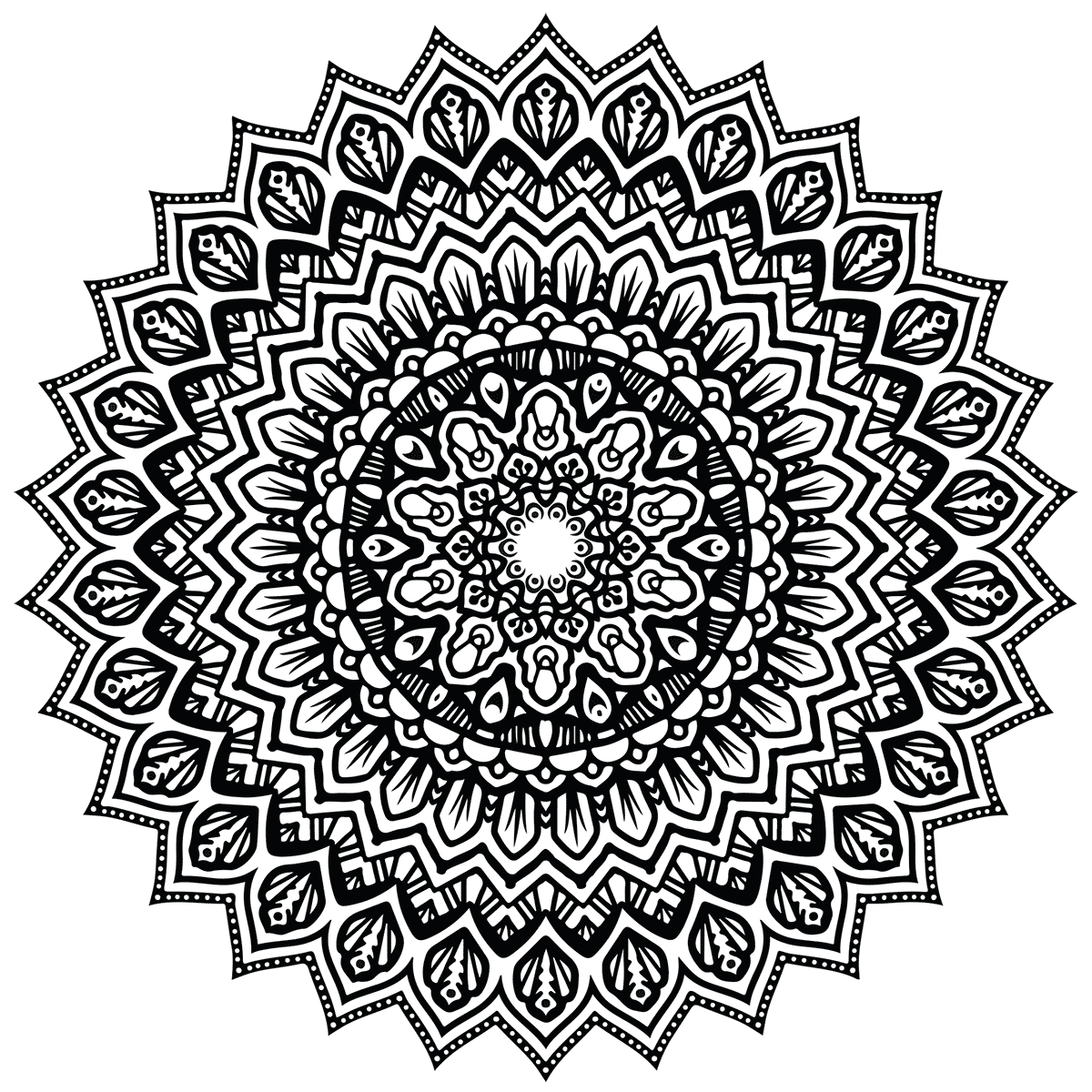Modern Mandala Coloring Pages
