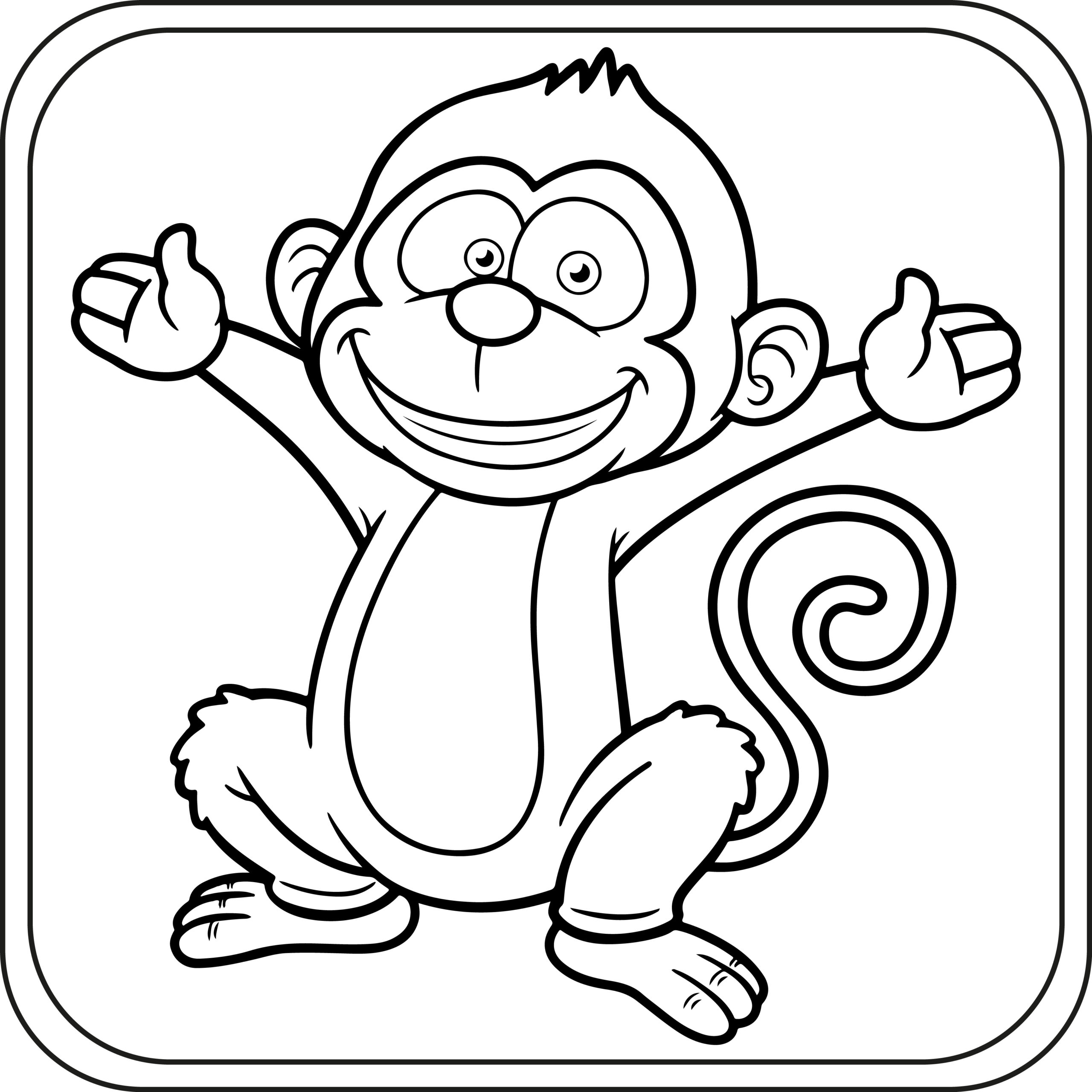 Monkey Coloring Pages Preschool Kindergarten First Grade Made By Teachers