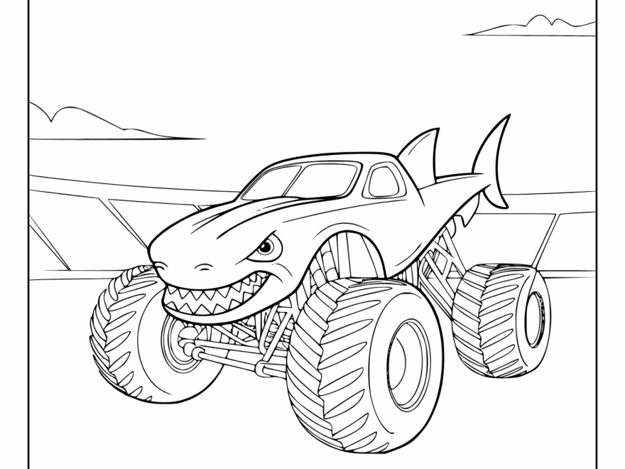 Monster Truck Coloring Pages 20 Free Printable PDF