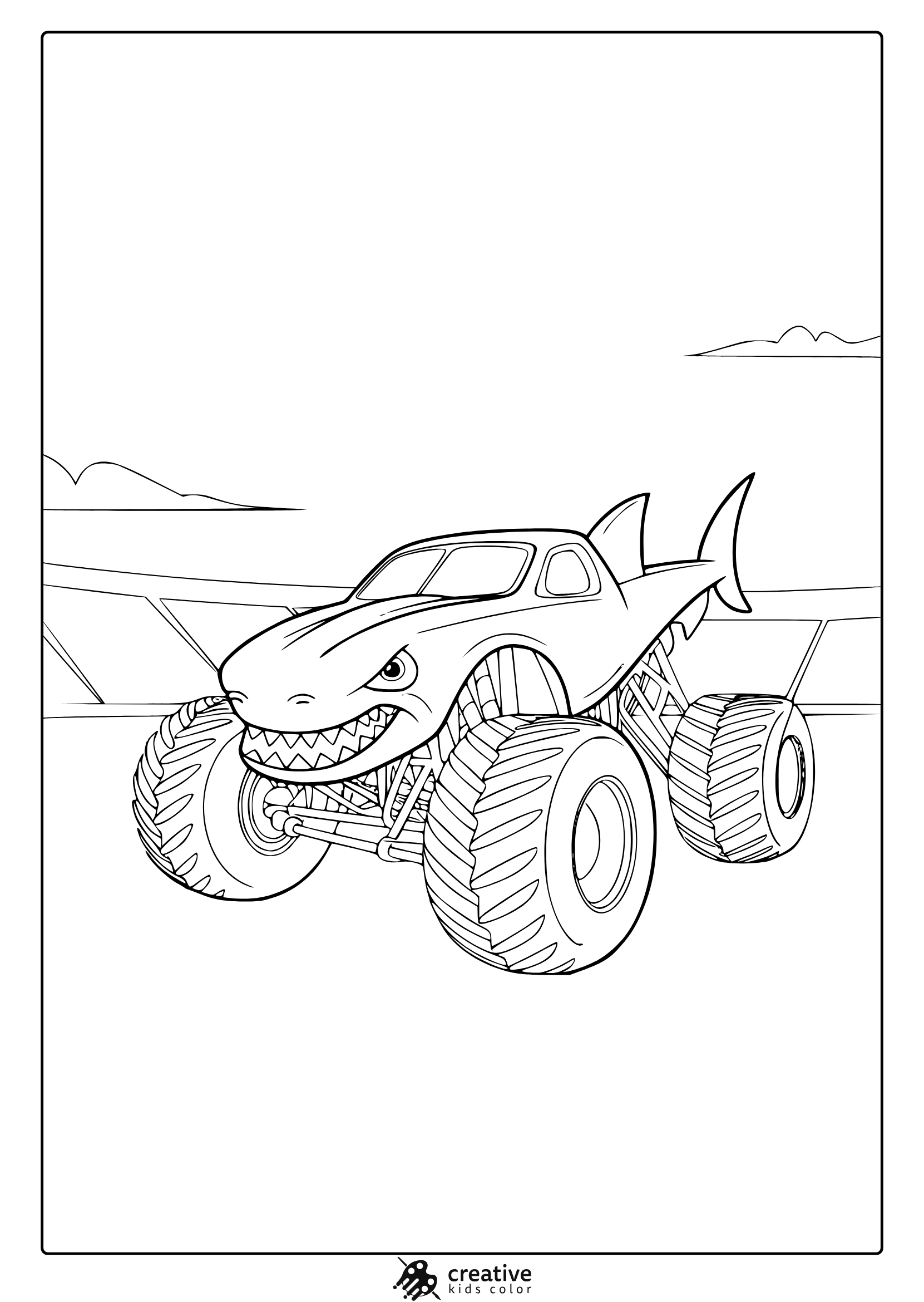 Monster Truck Coloring Pages 20 Free Printable PDF 