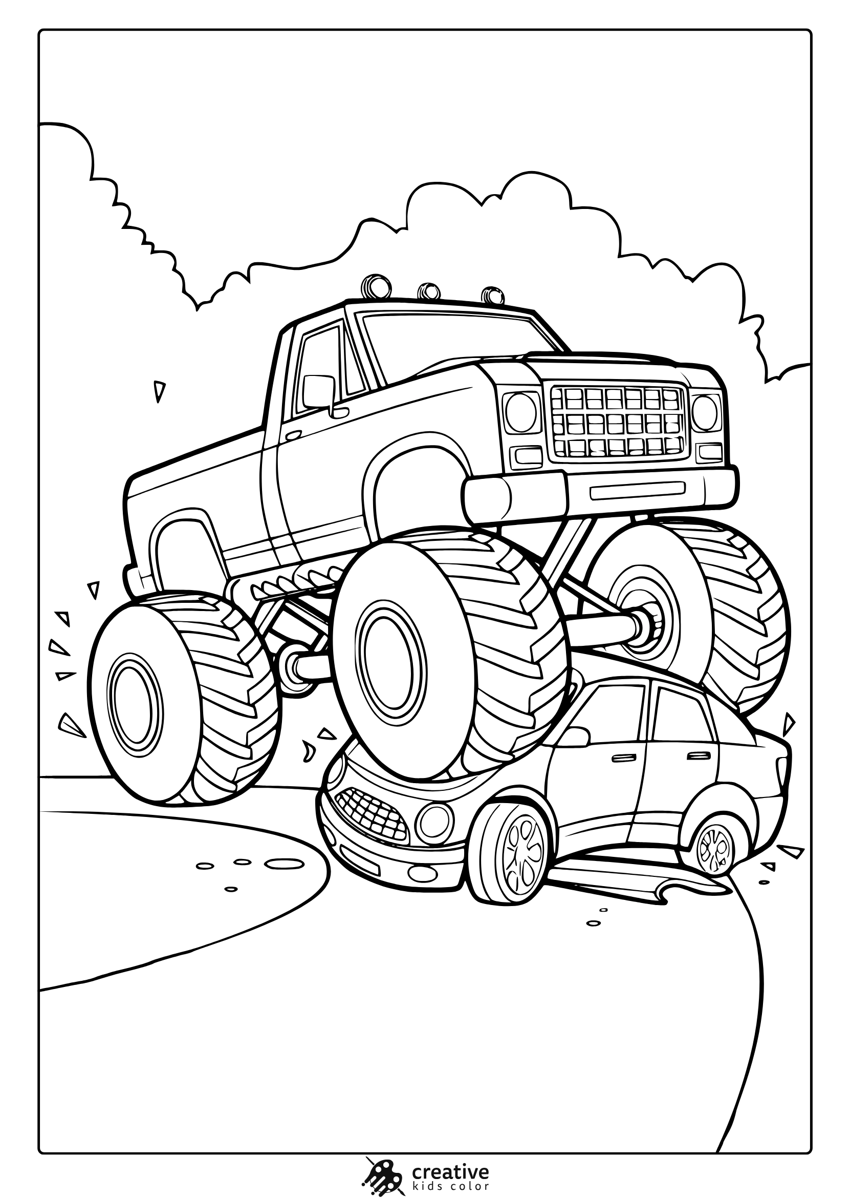 Monster Truck Coloring Pages 20 Free Printable PDF 