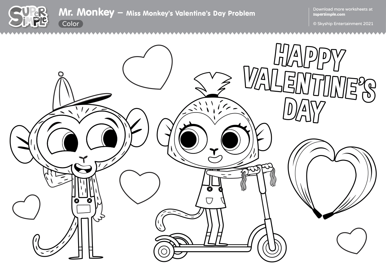 Valentine's Day Sports Coloring Pages
