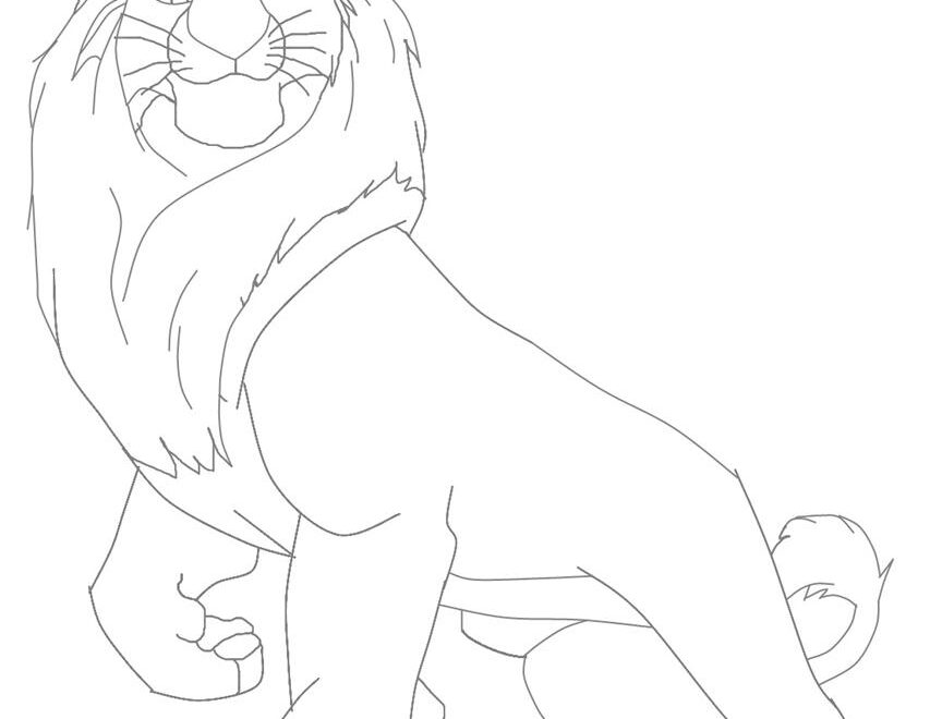 Mufasa Lion King Character Coloring Page