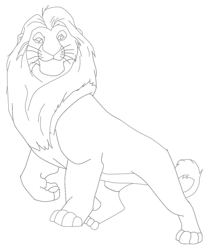 Mufasa Lion King Character Coloring Page Mufasa Lion King Character Coloring Page