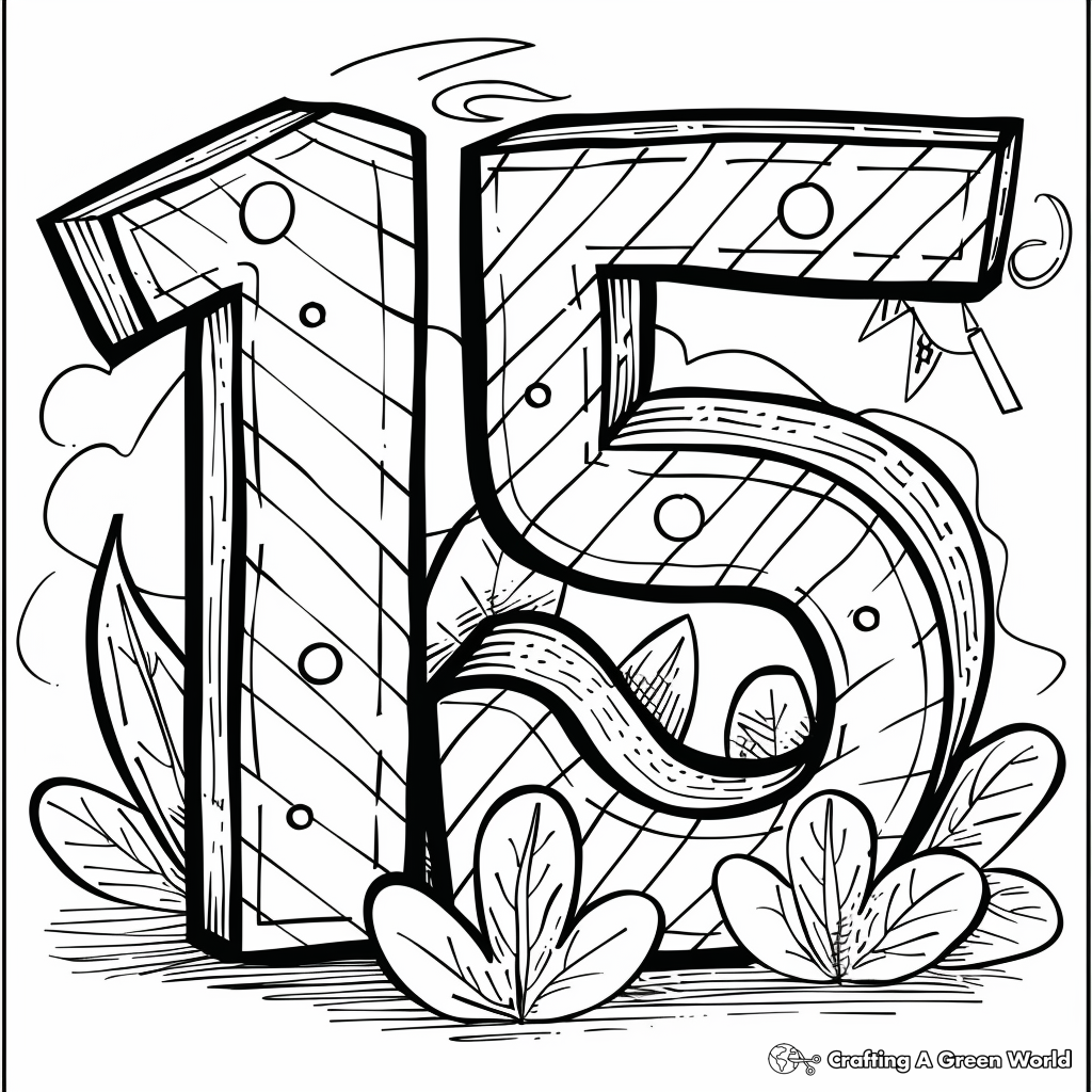 Number 15 Coloring Pages Free Printable 