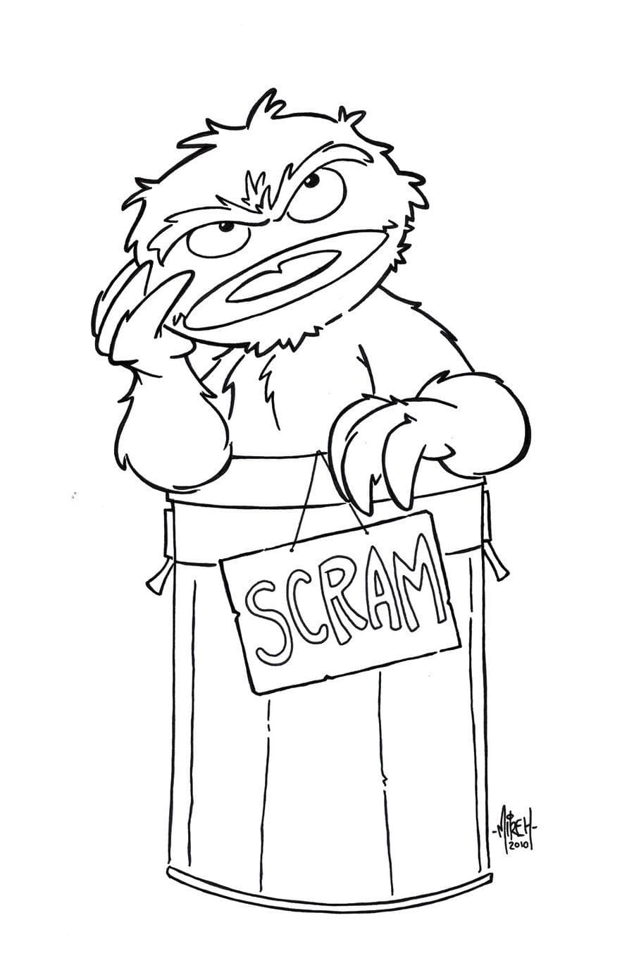 Oscar The Grouch Dots Coloring Page Download Print Or Color Online For Free