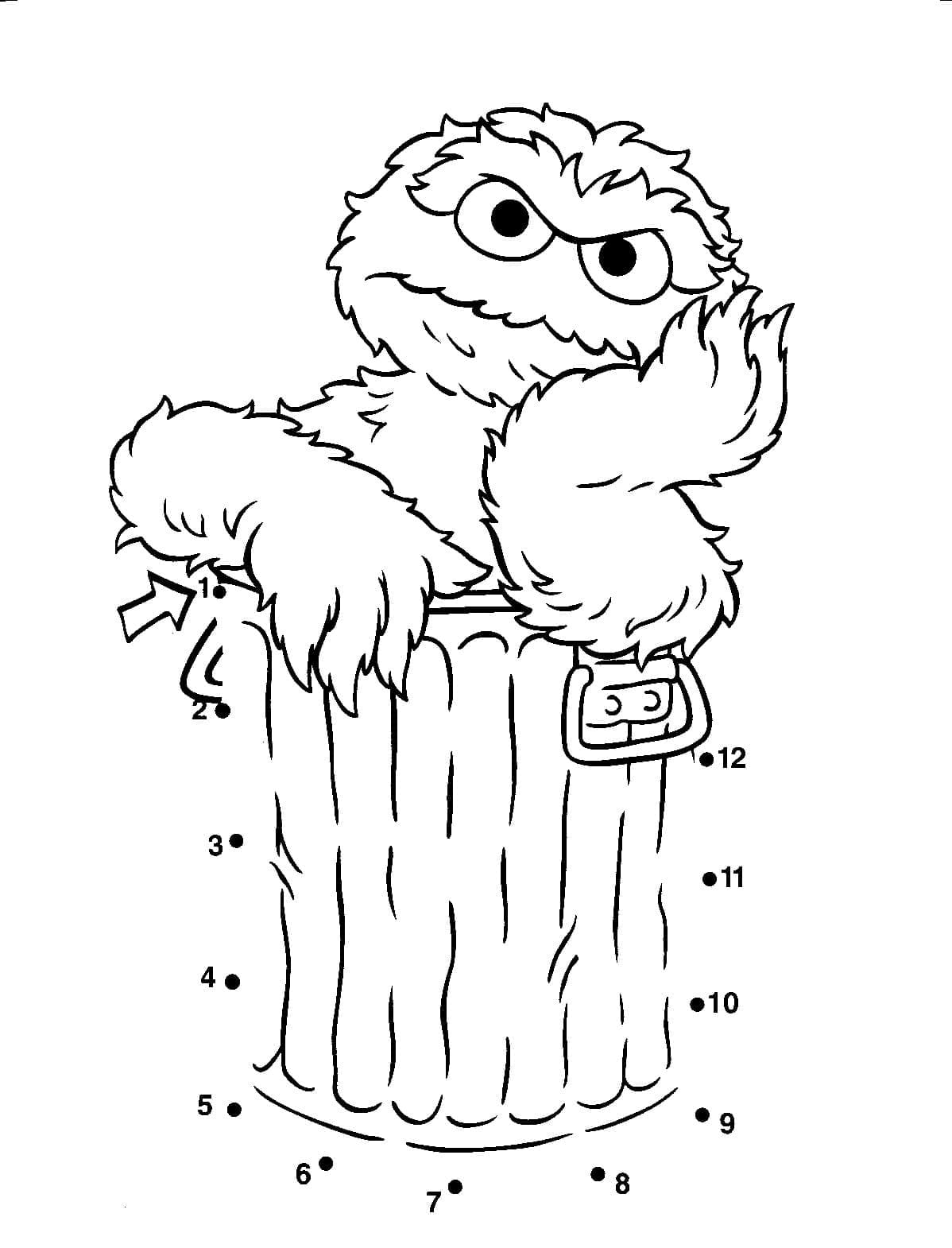 Oscar The Grouch Dots Coloring Page Download Print Or Color Online For Free