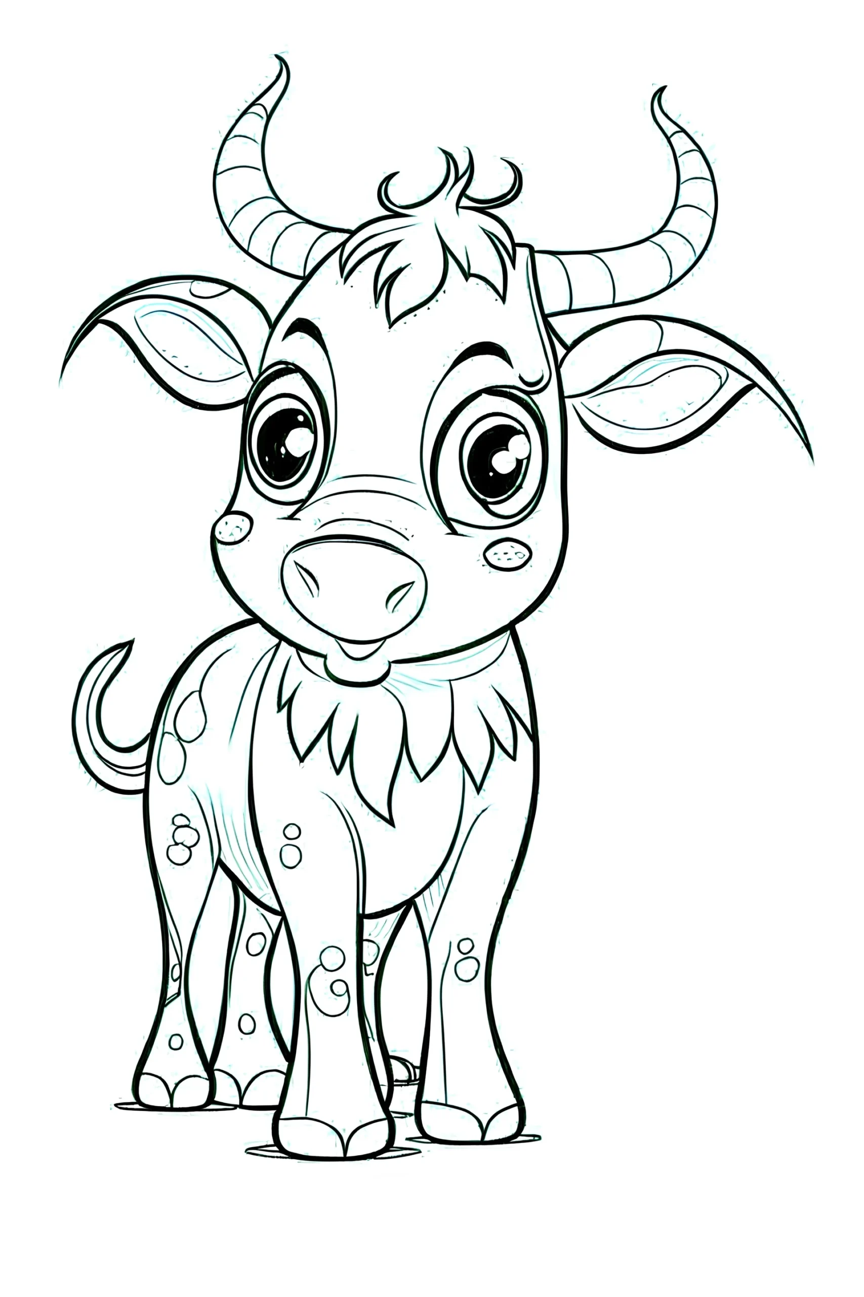 Outline Art For Cute Baby Cow Colorin Gallery Stablecog