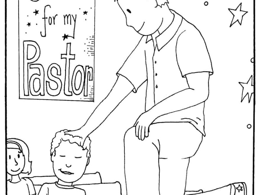 Pastor Appreciation Coloring Page Free Printable PDF Thank You Activity For Kids Easy Print