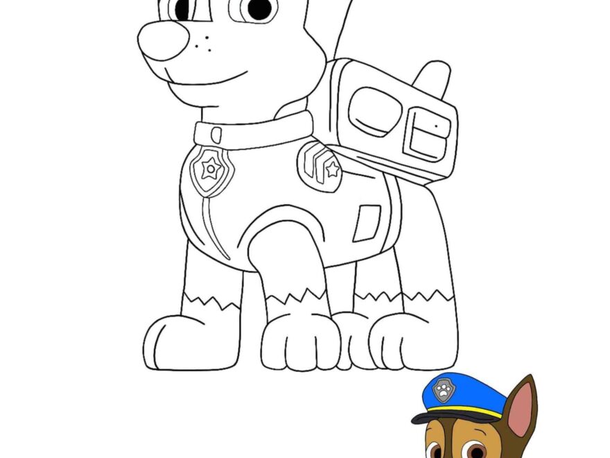 Paw Patrol Chase Coloring Pages 4 Free Printable Coloring Sheets 2021