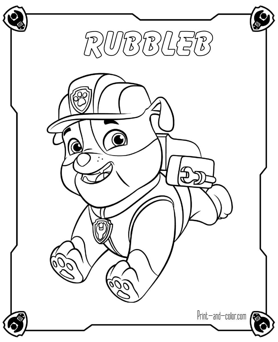 Paw Patrol Coloring Pages Print And Color Paw Patrol Coloring Pages Print And Color