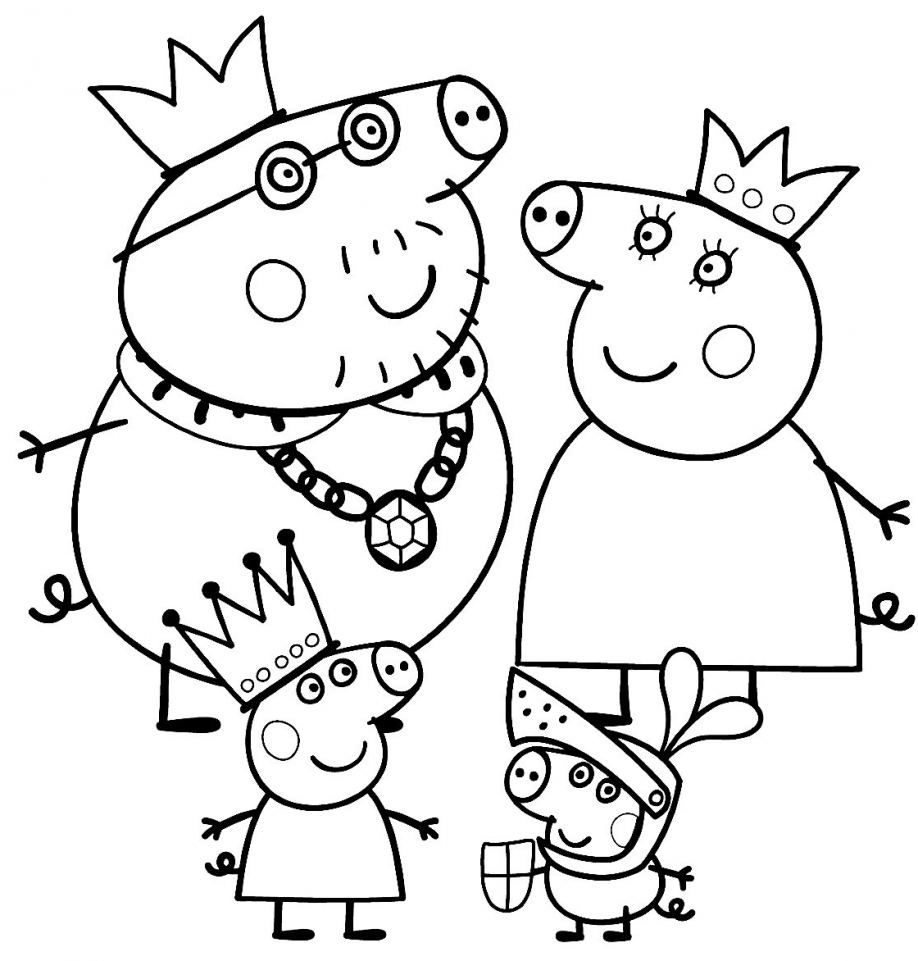 Peppa Pig And Friends Coloring Pages Printable